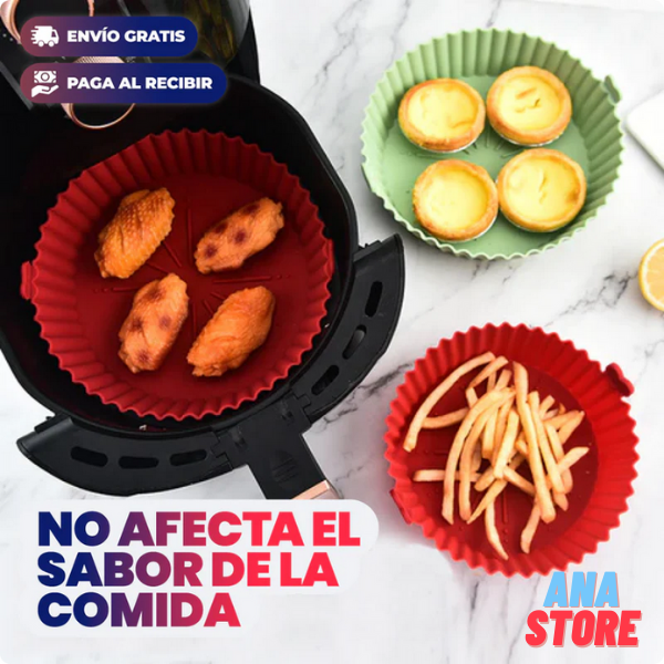 PACK X6 CANASTAS DE SILICONA PARA AIR FRYER