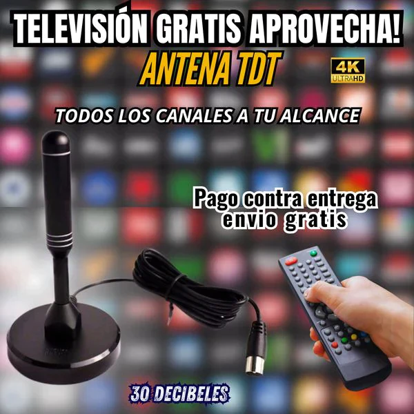 ANTENA TDT FULL HD + CABLE DE 5 METROS